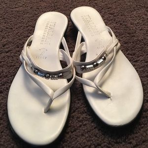 White flip flops
