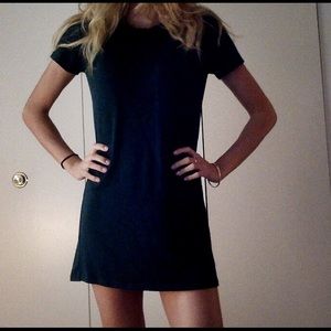 dark green tshirt dress
