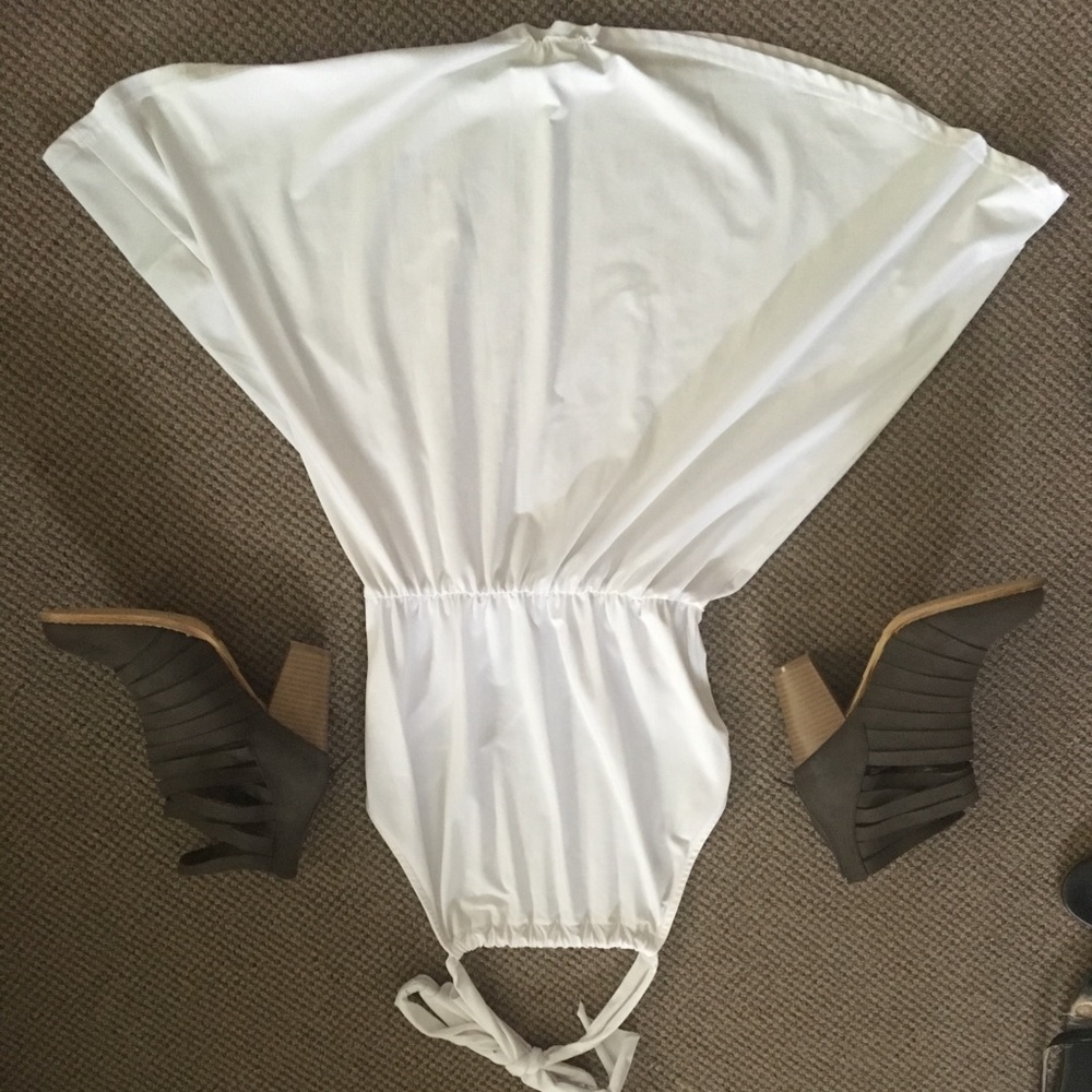 High neck white dress tobi