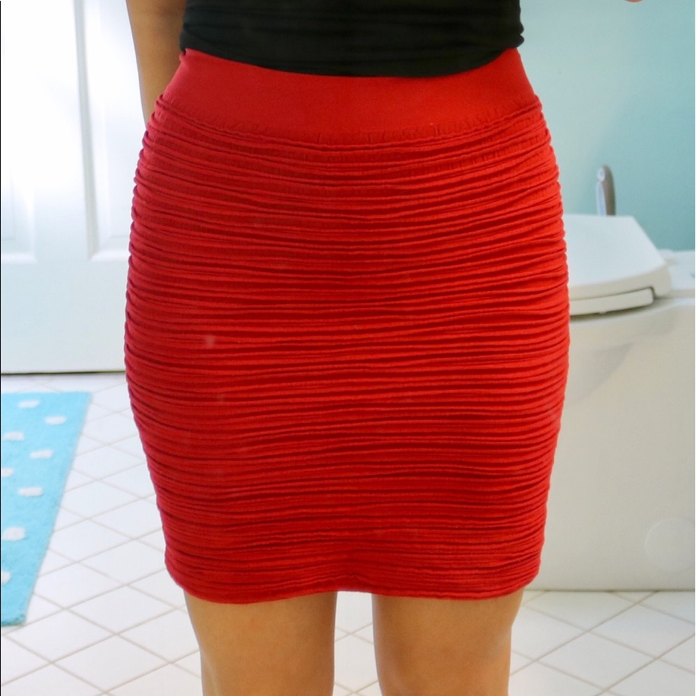 Red Tight Skirt