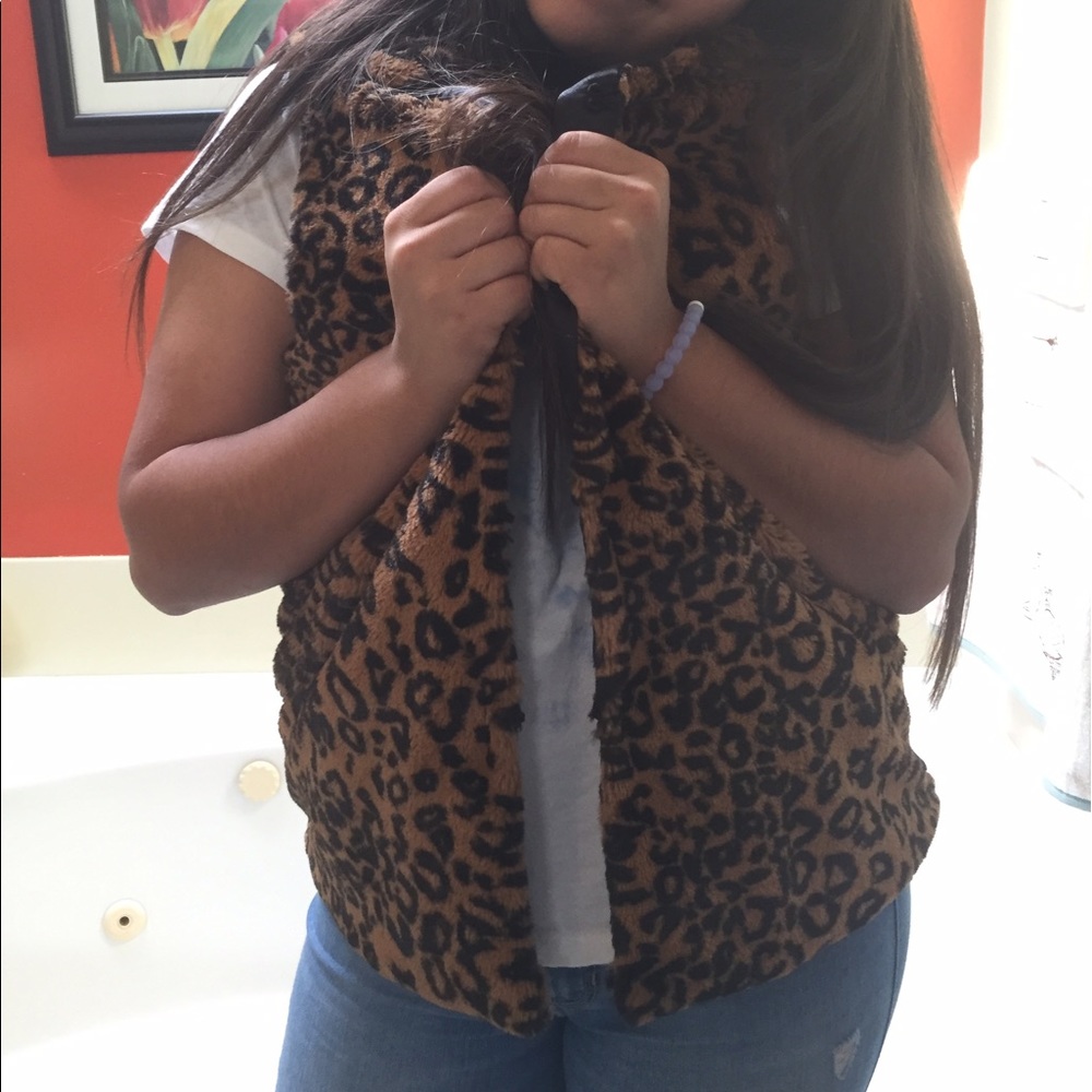 cheetah print vest