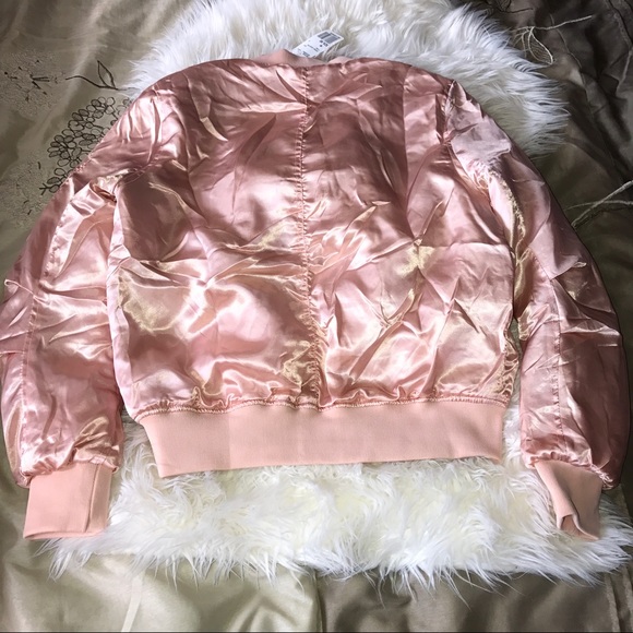 Pink silky Bomber Jacket - Picture 3 of 4