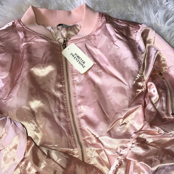 Pink silky Bomber Jacket - Picture 4 of 4