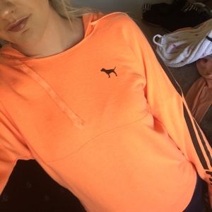 Victoria's Secret Pink Bright Orange Hoodie