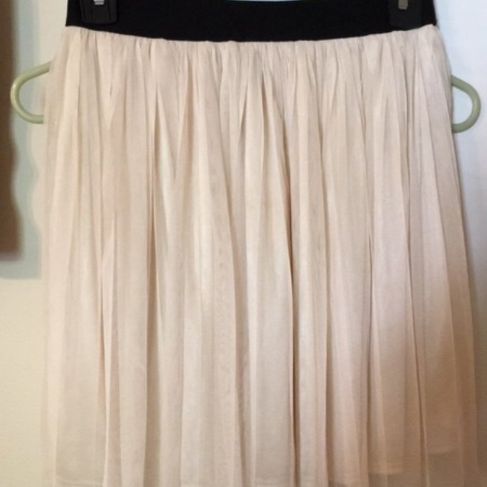 cream tulle skirt