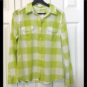 BOGO. Green Plaid Button Up Shirt