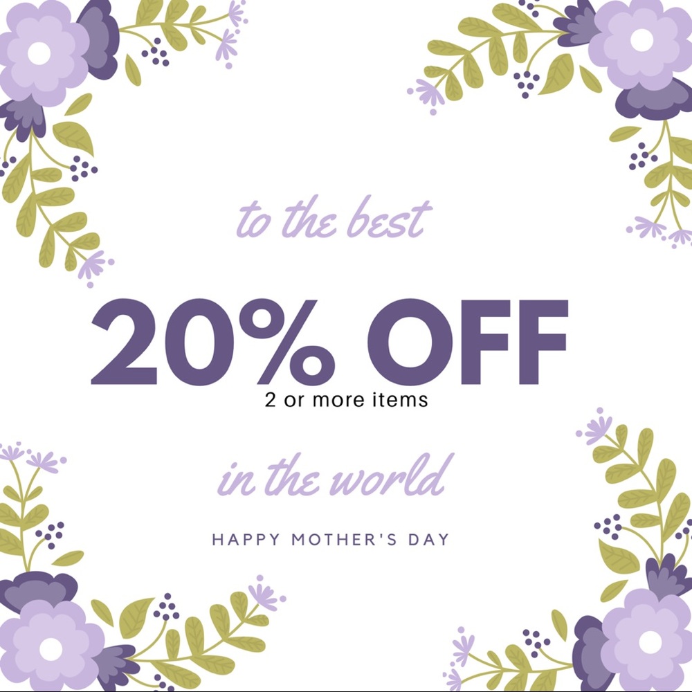 Get 20% off two items or more.