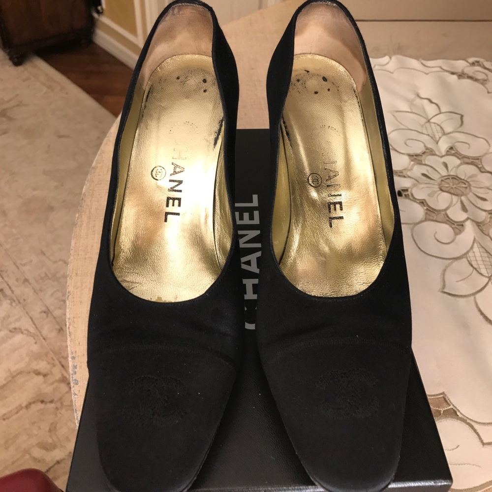 Satin Chanel heels