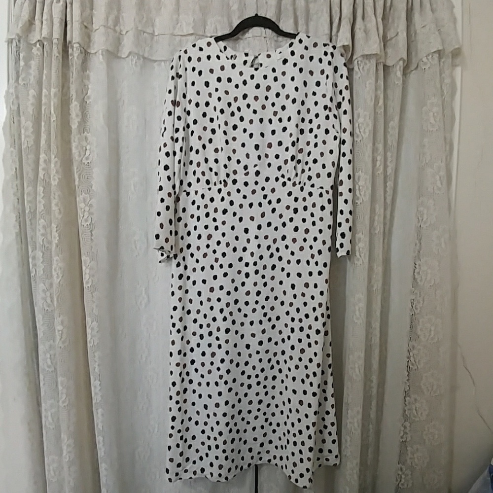 H&M Polka Dot Midi Dress NWT