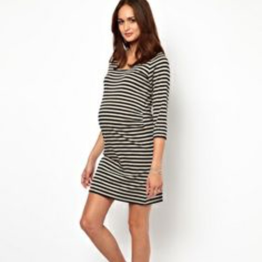 ASOS Mamalicious stripe jersey dress. XS