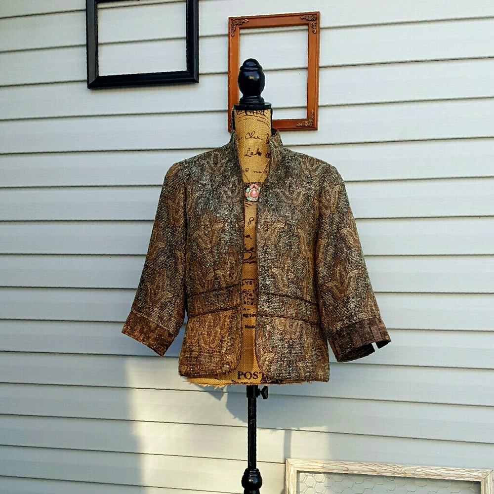Plus-size brocade blazer jacket SIZE 16