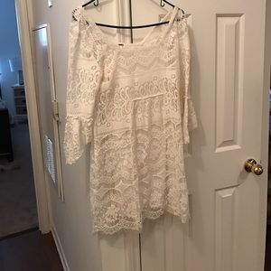 Cream lace dress