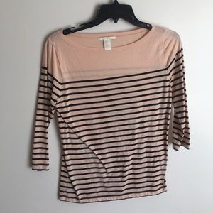 Striped quarter sleeve