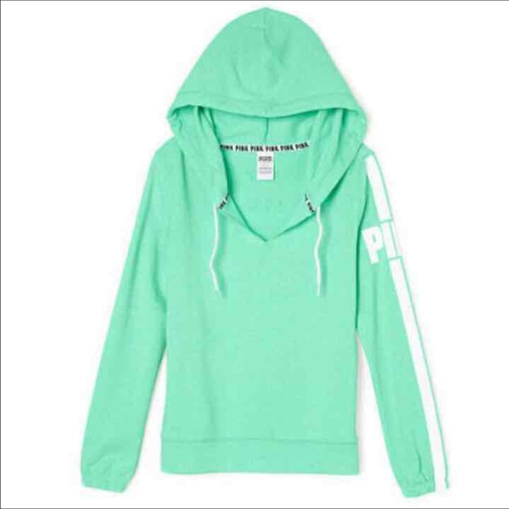 PINK Perfect Split Neck Pullover Hoodie