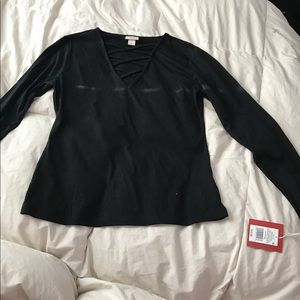 Laced up long sleeve