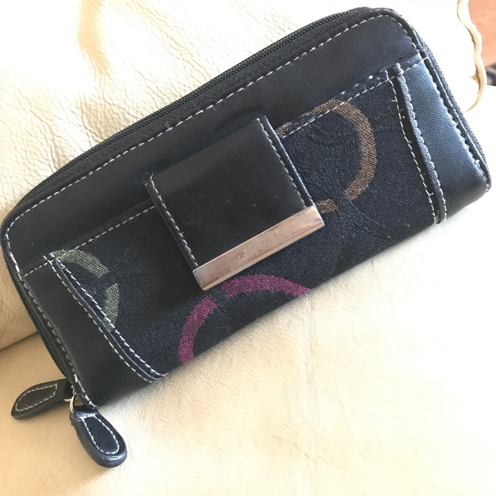 Large black wallet.