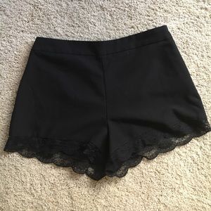 Nasty Gall Black Lace Shorts