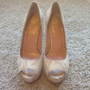 Peep toe pumps by Vince Camuto