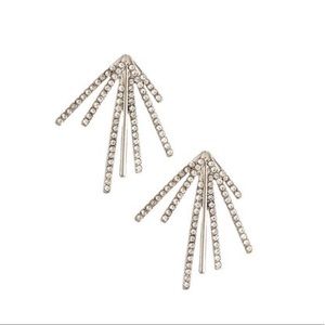 Starburst Stud Earrings with Pave' Glass