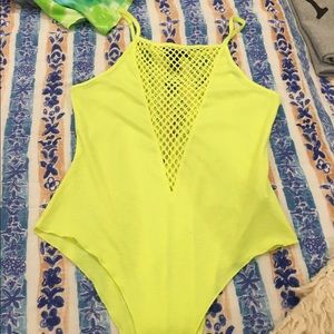 Yellow bodysuit