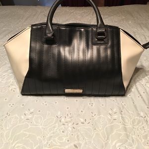 Dorothy Perkins black and cream handbag