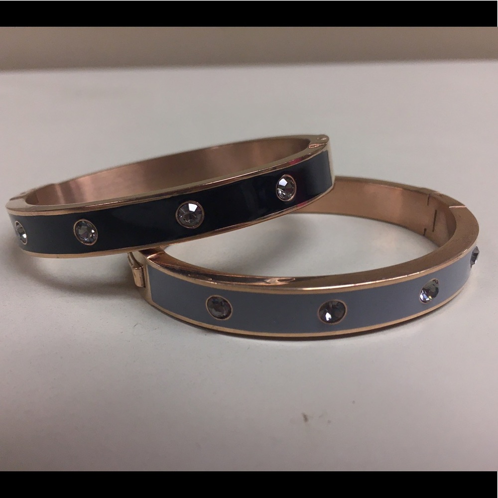 Fossil Rose Gold Black and Gray Bangles (2)