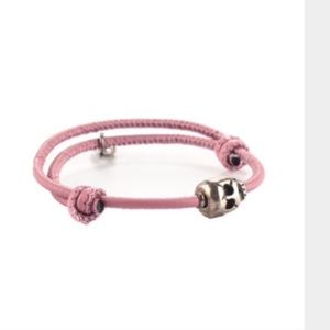 Uno De 50 Light Pink Skull Bracelet