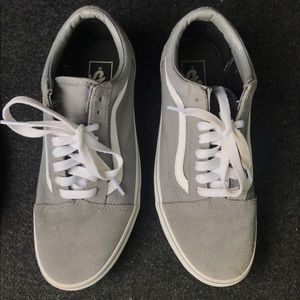Gray old skool vans