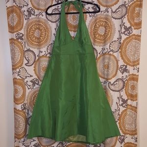 EUC J Crew Grass Green Halter Dress