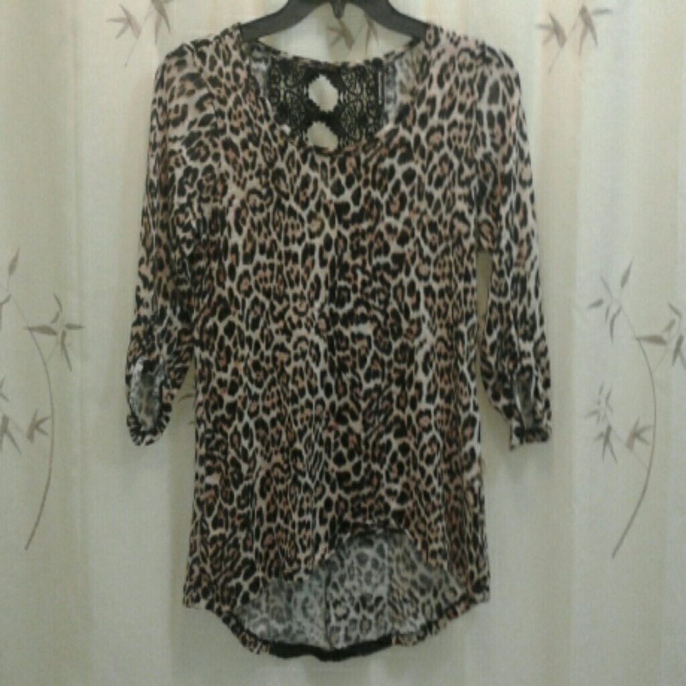 Leopard Print lace shirt