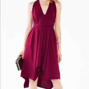 BCBG DARA BELTED JERSEY DRESS