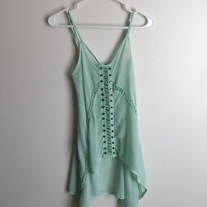 Sheer studded tank