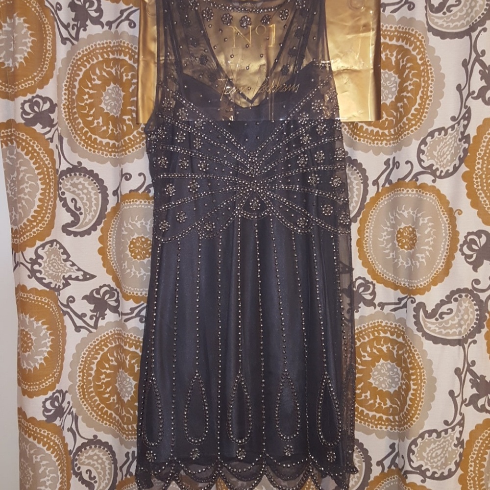 EUC Jenny Packham No. 1 flawless beaded dress