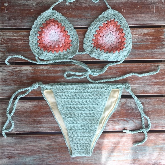 Hand crochet string bikini, crochet bikini, bikini - Picture 1 of 4