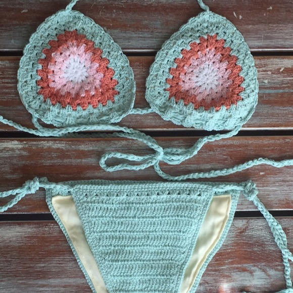 Hand crochet string bikini, crochet bikini, bikini - Picture 2 of 4