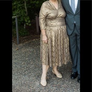 Kiyonna Metallic Maven Lace Dress