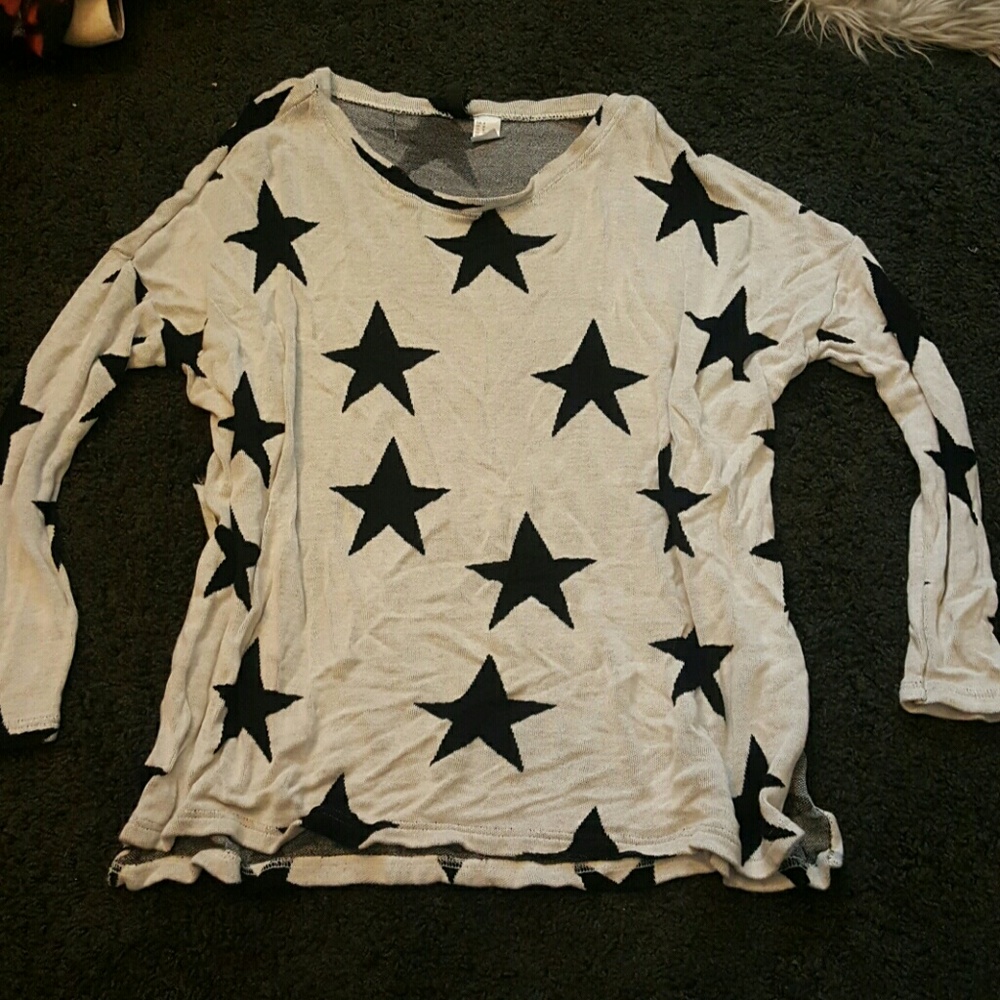 Star print long sleeve shirt