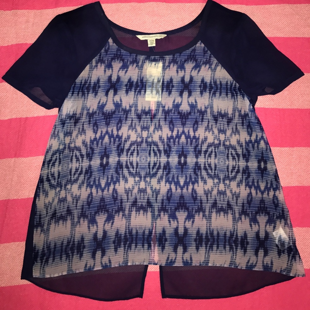 American Eagle Blue Blouse