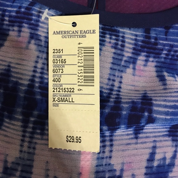 American Eagle Blue Blouse - Picture 5 of 8