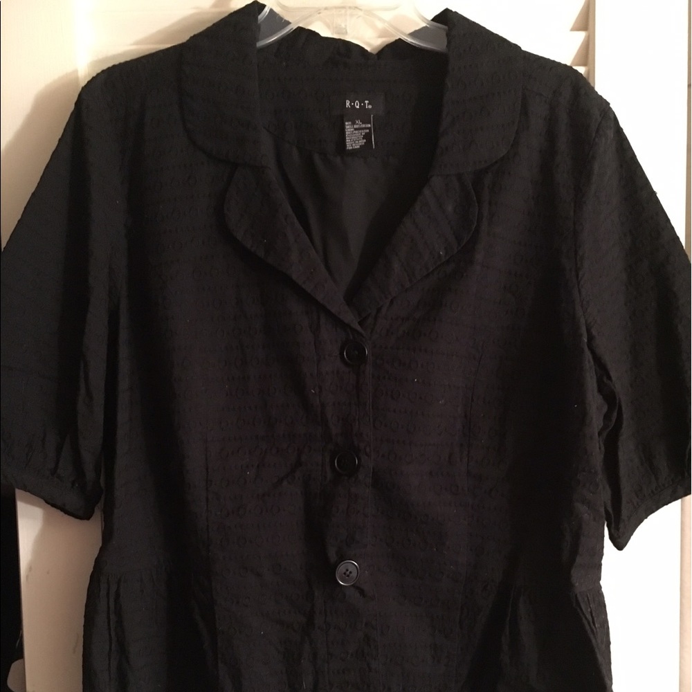 XL Black Lightweight Peplum Jacket