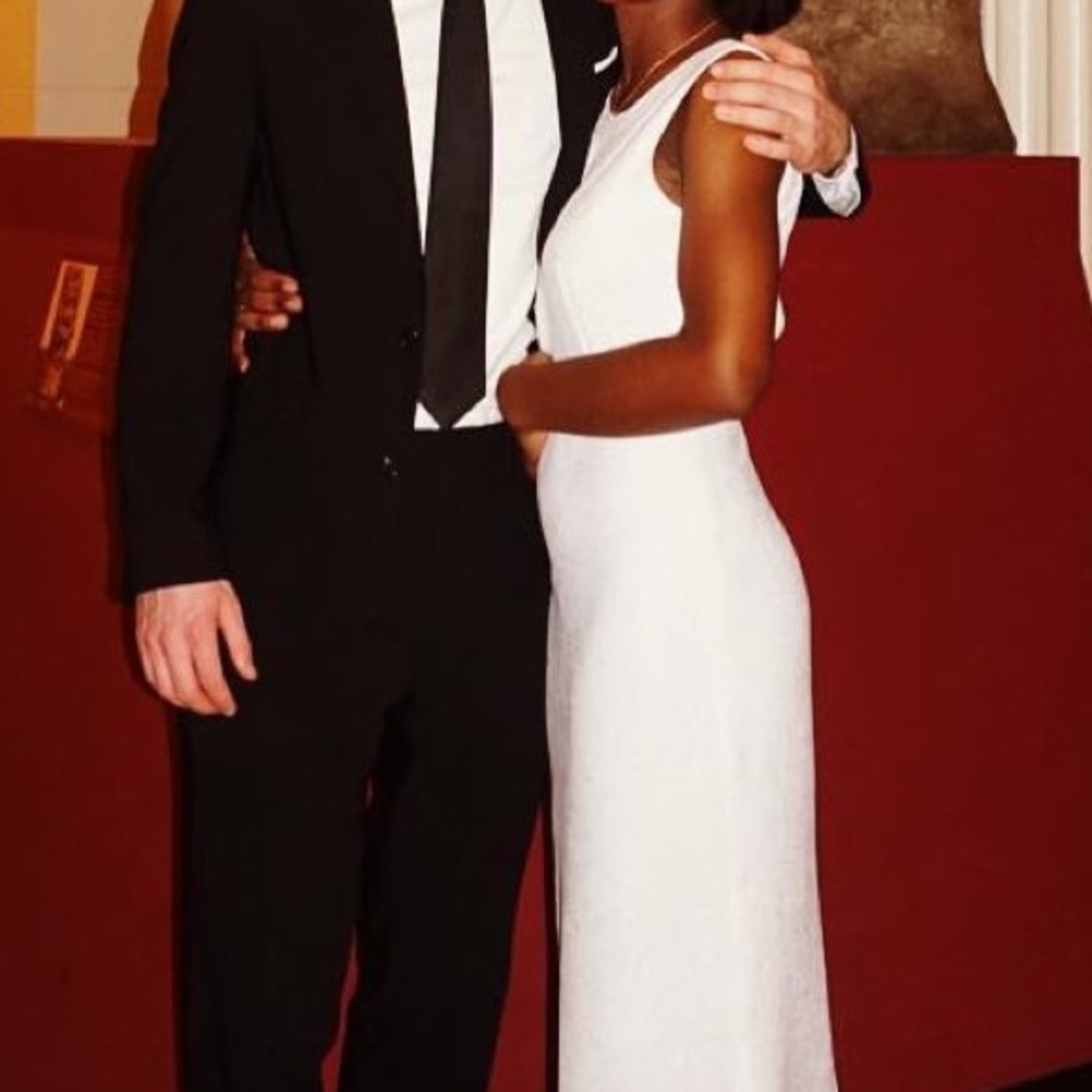White Evening Gown