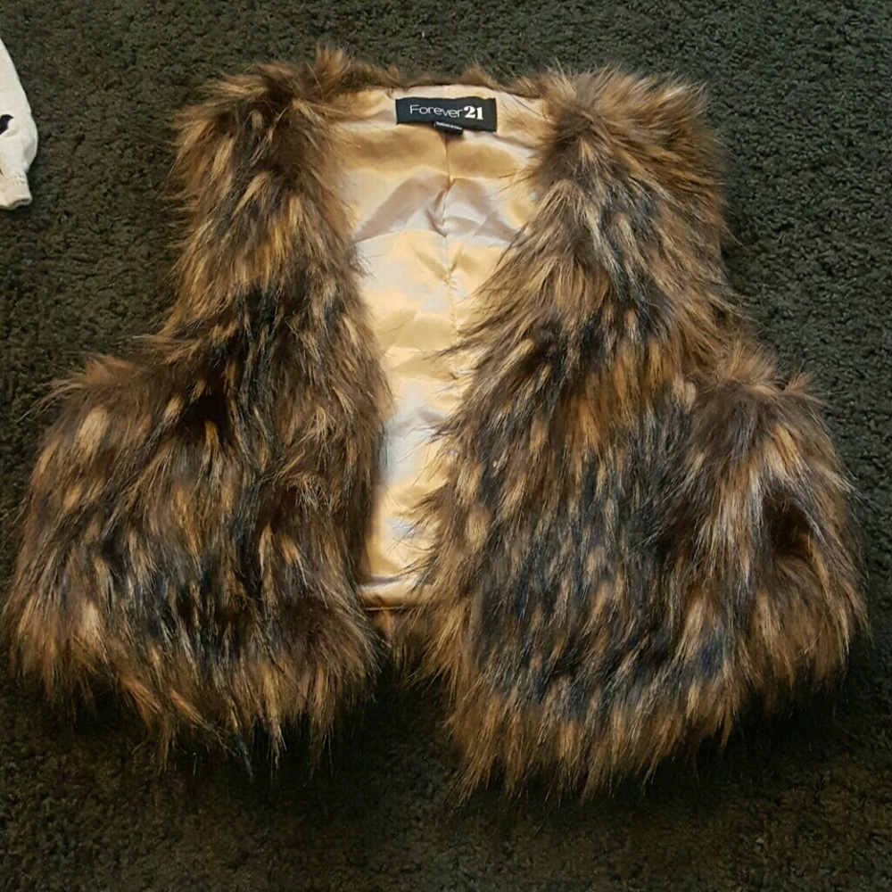 Faux fur vest