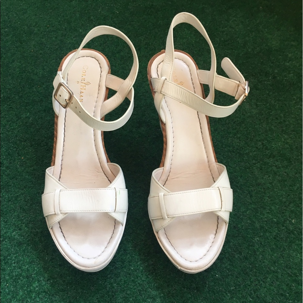 Cole Haan White Wedges