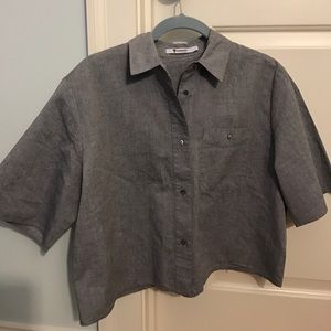 T by Alexander Wang boxy button up