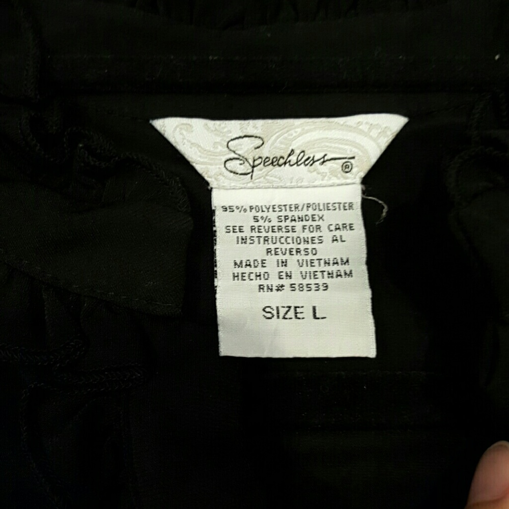 DONATED Ruffled Black Blouse - Picture 2 of 4