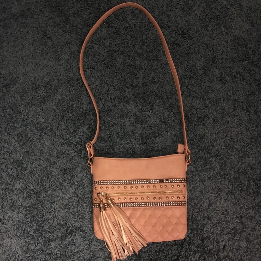 Pink tassel sparkle purse