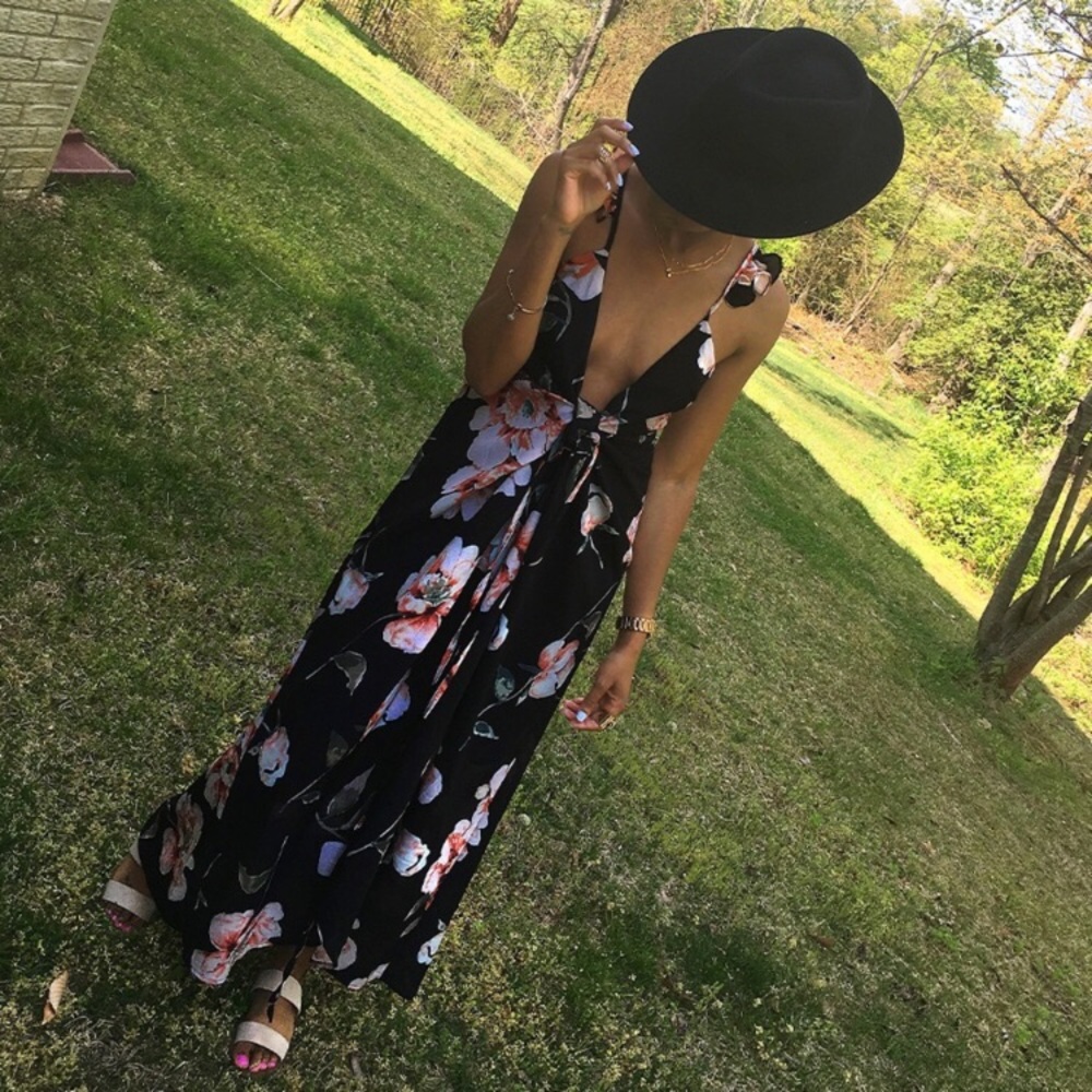 Floral Maxi Wrap Dress Size S - Picture 2 of 3