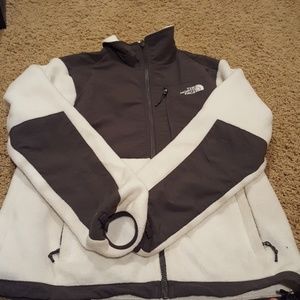White north face zip up