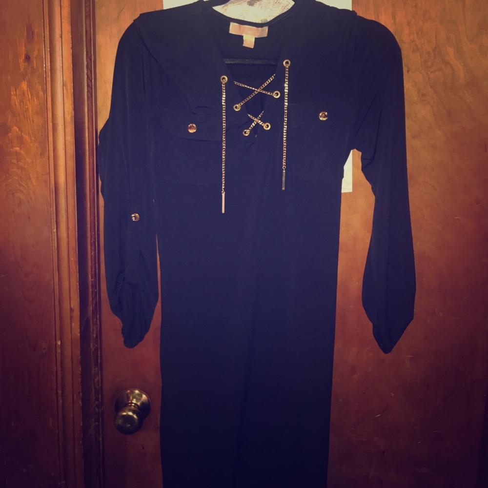 Navy blue chain dress