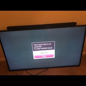 55" LG SMART TV WITH SOUND BAR and wall mount